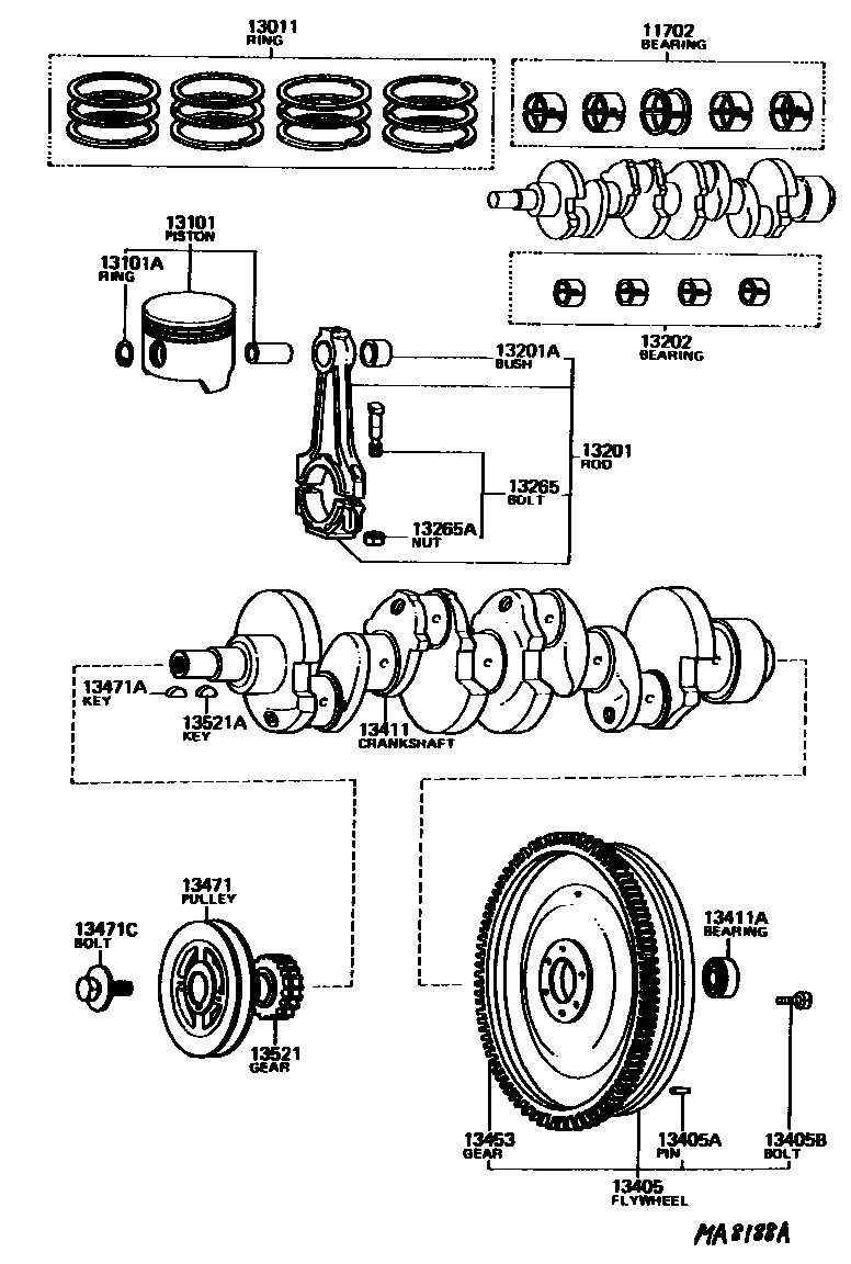 1301 — CRANKSHAFT & PISTON