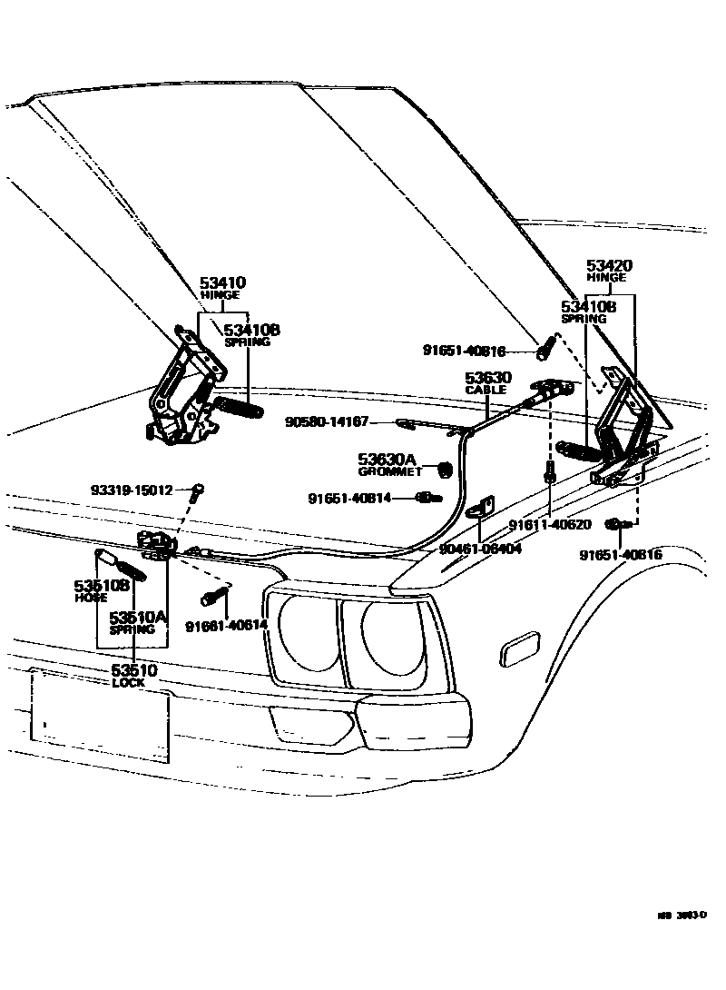 5303 — HOOD LOCK & HINGE