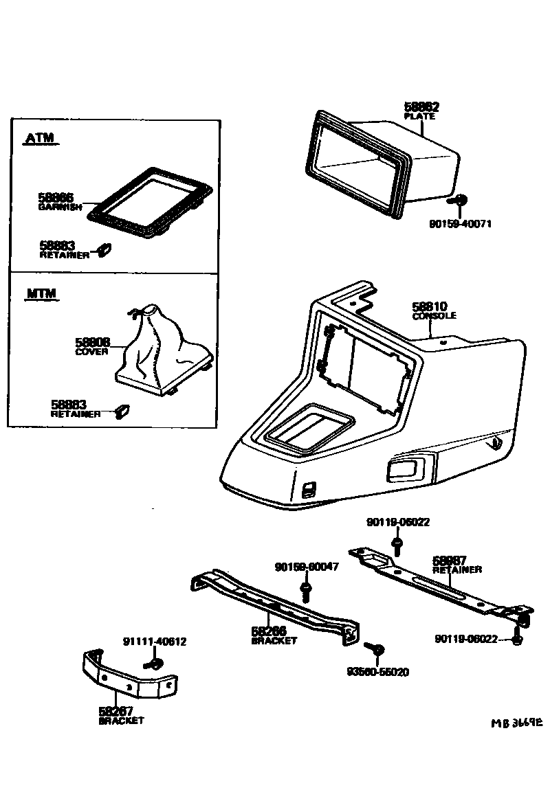 5806 — CONSOLE BOX & BRACKET