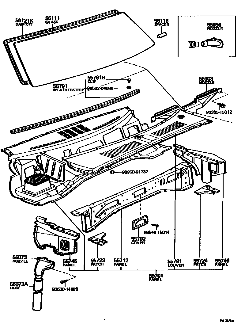 5503 — COWL PANEL & WINDSHIELD GLASS