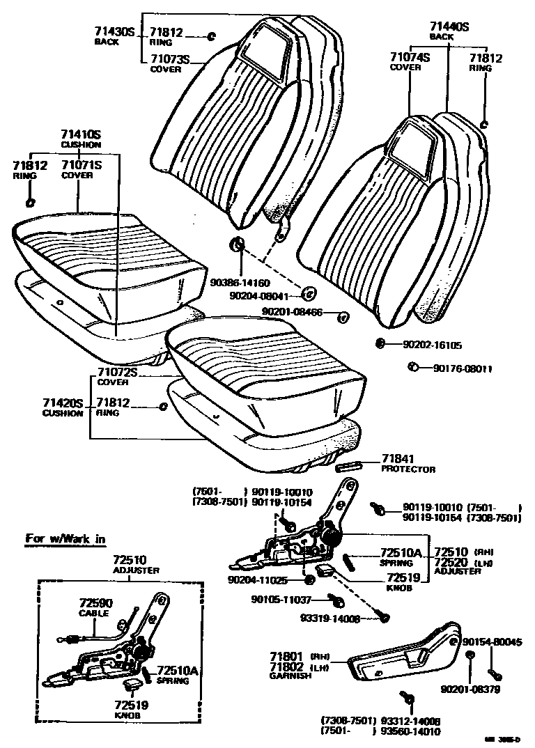 7101 — FRONT SEAT & SEAT TRACK