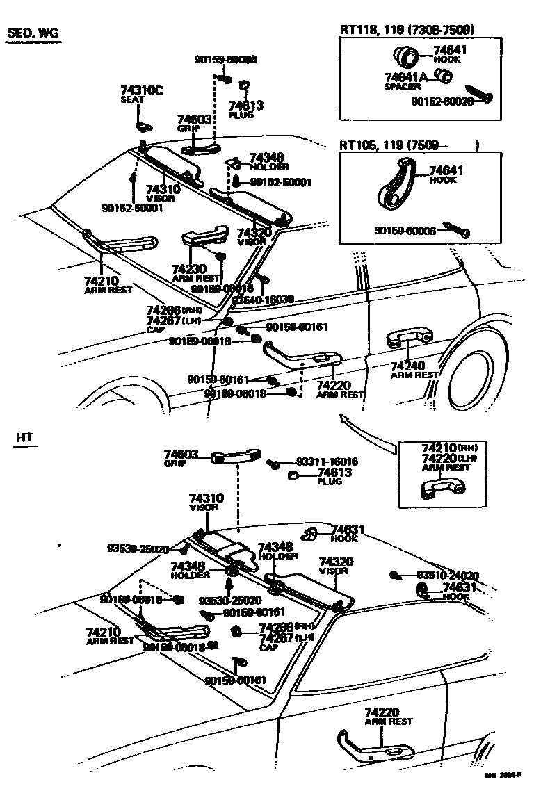 7401 — ARMREST & VISOR