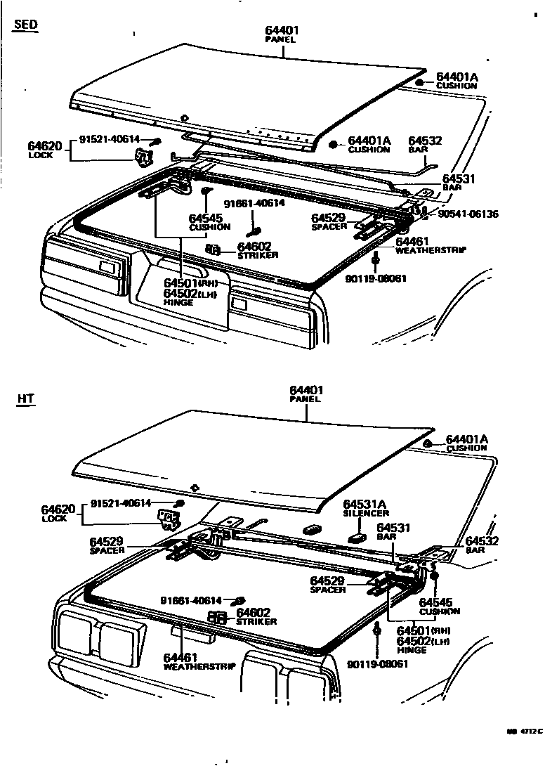 6105 — LUGGAGE COMPARTMENT DOOR & LOCK