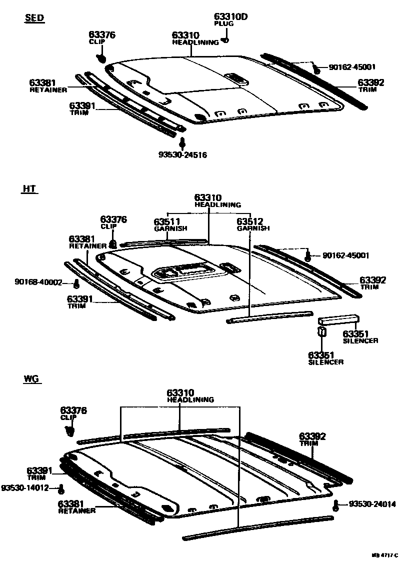 6402 — ROOF HEADLINING & SILENCER PAD