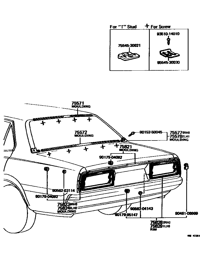 7504 — REAR MOULDING