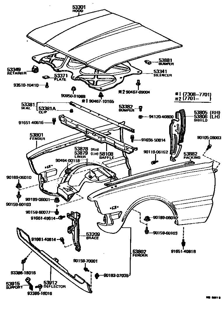 5302 — HOOD & FRONT FENDER