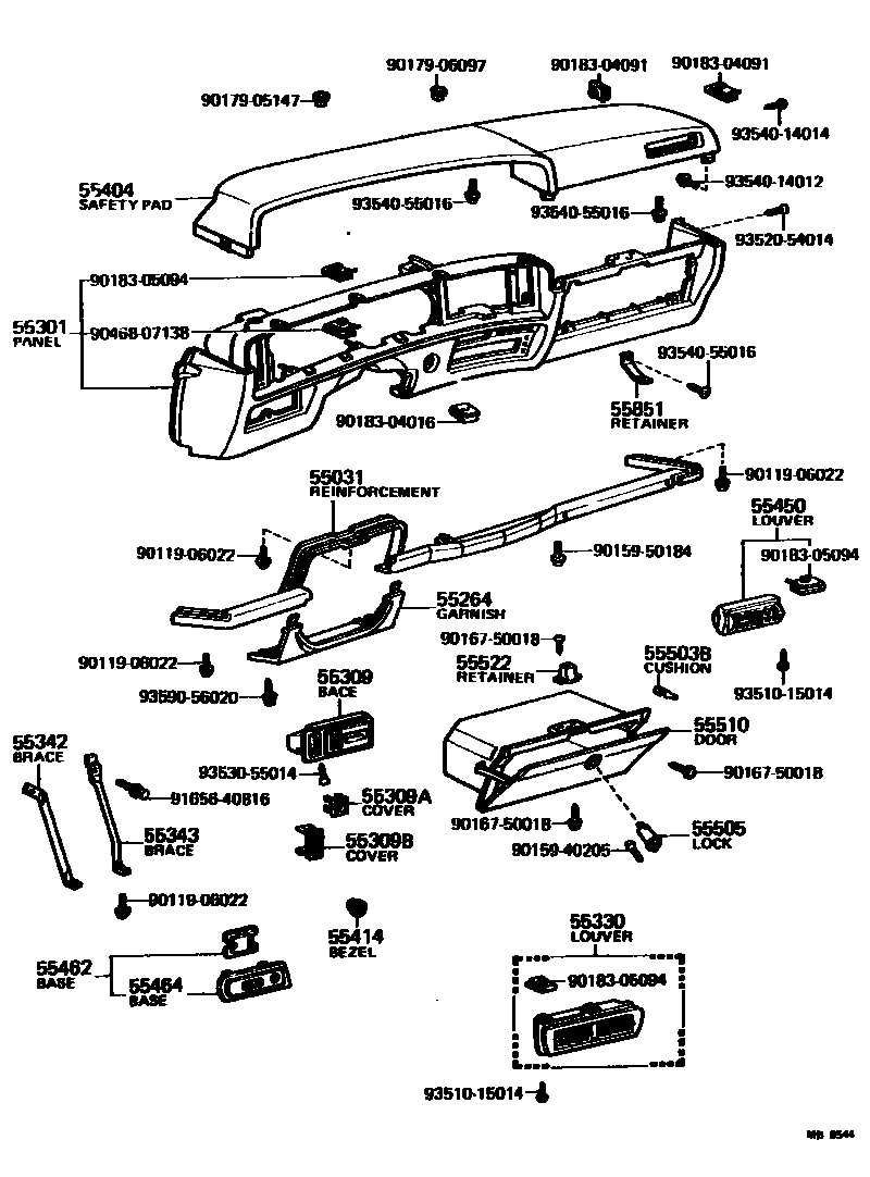 5501 — INSTRUMENT PANEL & GLOVE COMPARTMENT