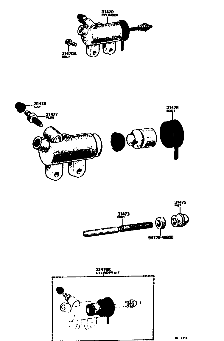 3105 — CLUTCH RELEASE CYLINDER
