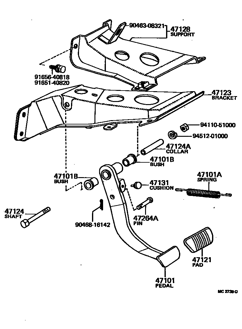 4701 — BRAKE PEDAL & BRACKET