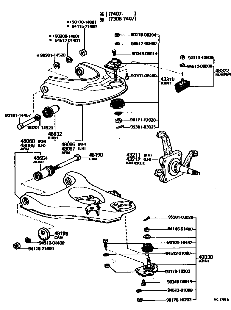 4802 — FRONT AXLE ARM & STEERING KNUCKLE