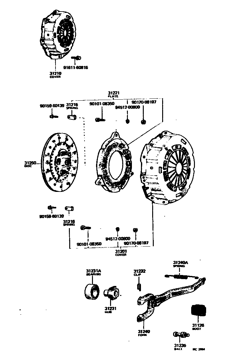 3101 — CLUTCH & RELEASE FORK