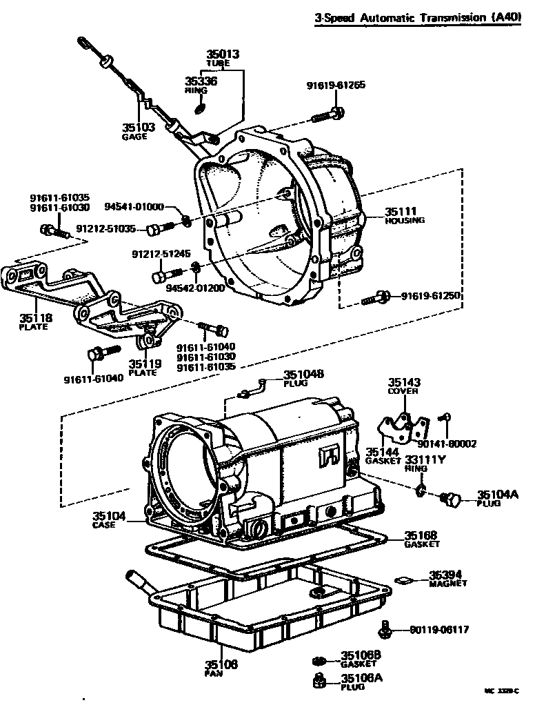 3503 — TRANSMISSION CASE & OIL PAN (ATM)