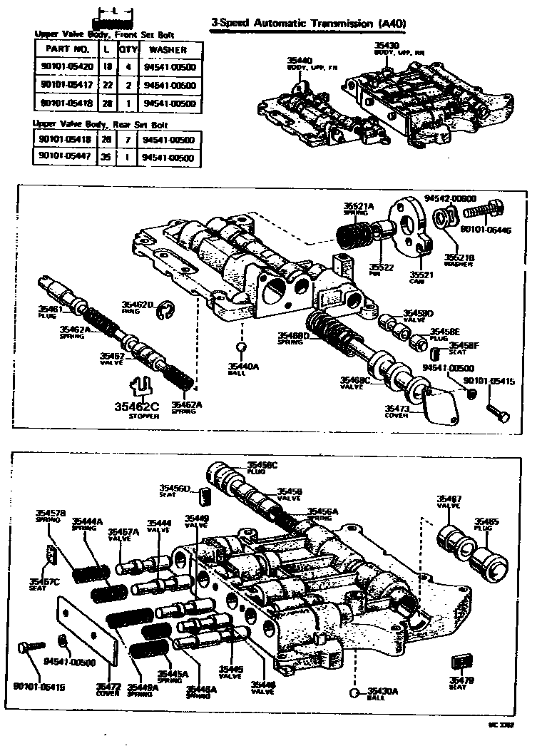 3512 — VALVE BODY & OIL STRAINER (ATM)