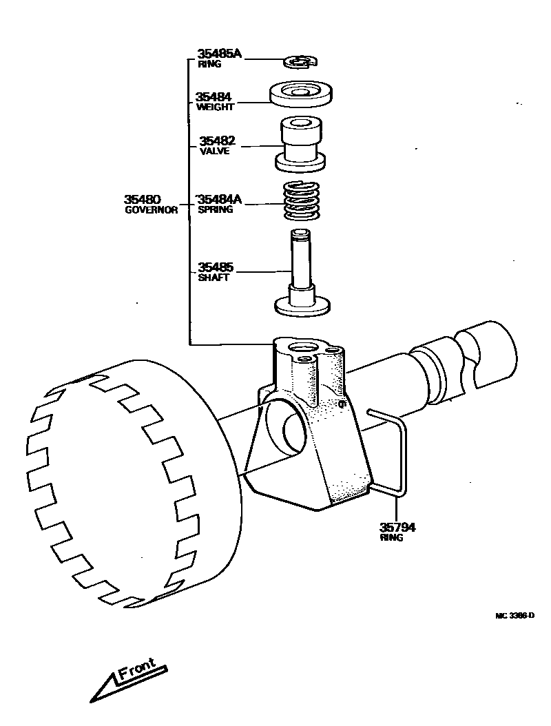 3511 — REAR OIL PUMP & GOVERNOR (ATM)