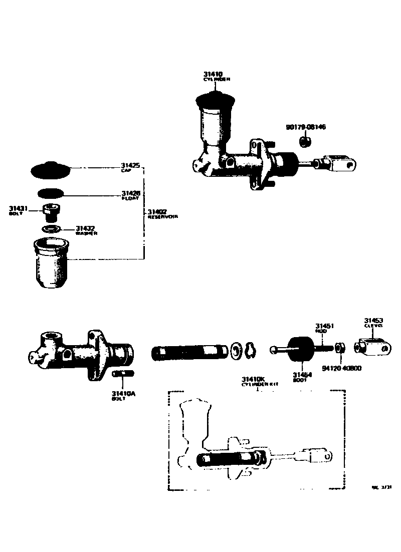 3103 — CLUTCH MASTER CYLINDER