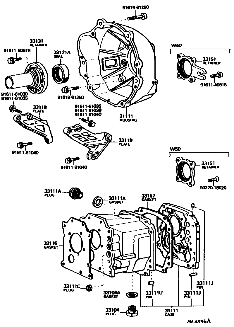 3302 — CLUTCH HOUSING & TRANSMISSION CASE (MTM)