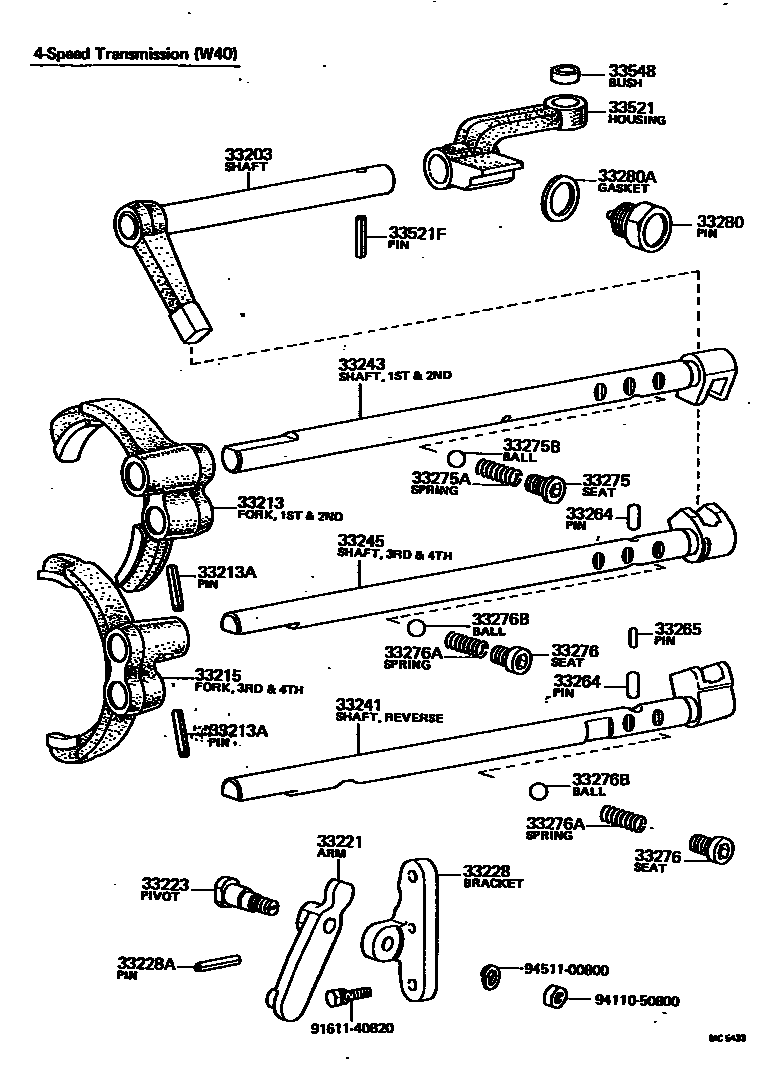 3307 — GEAR SHIFT FORK & LEVER SHAFT (MTM)