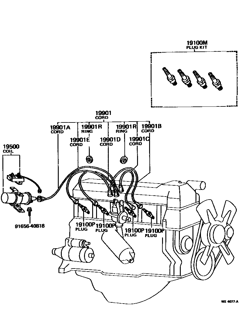 1901 — IGNITION COIL & SPARK PLUG / GLOW PLUG