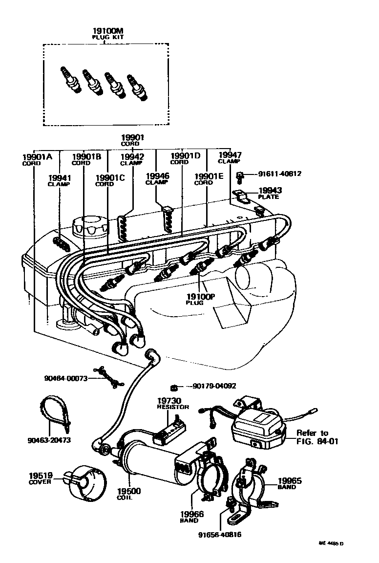 1901 — IGNITION COIL & SPARK PLUG / GLOW PLUG