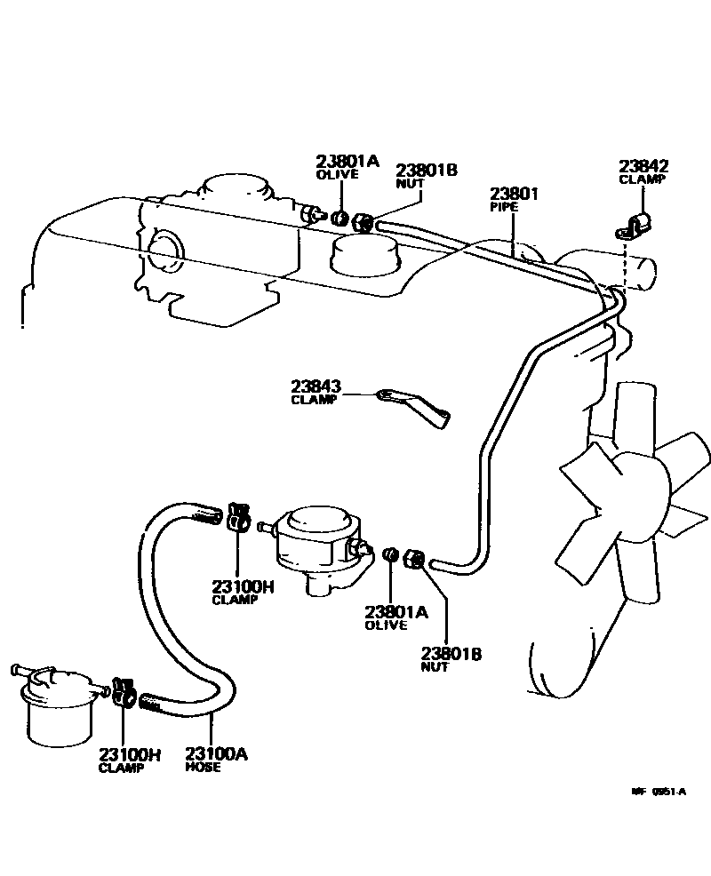 2101 — FUEL PIPE & CLAMP