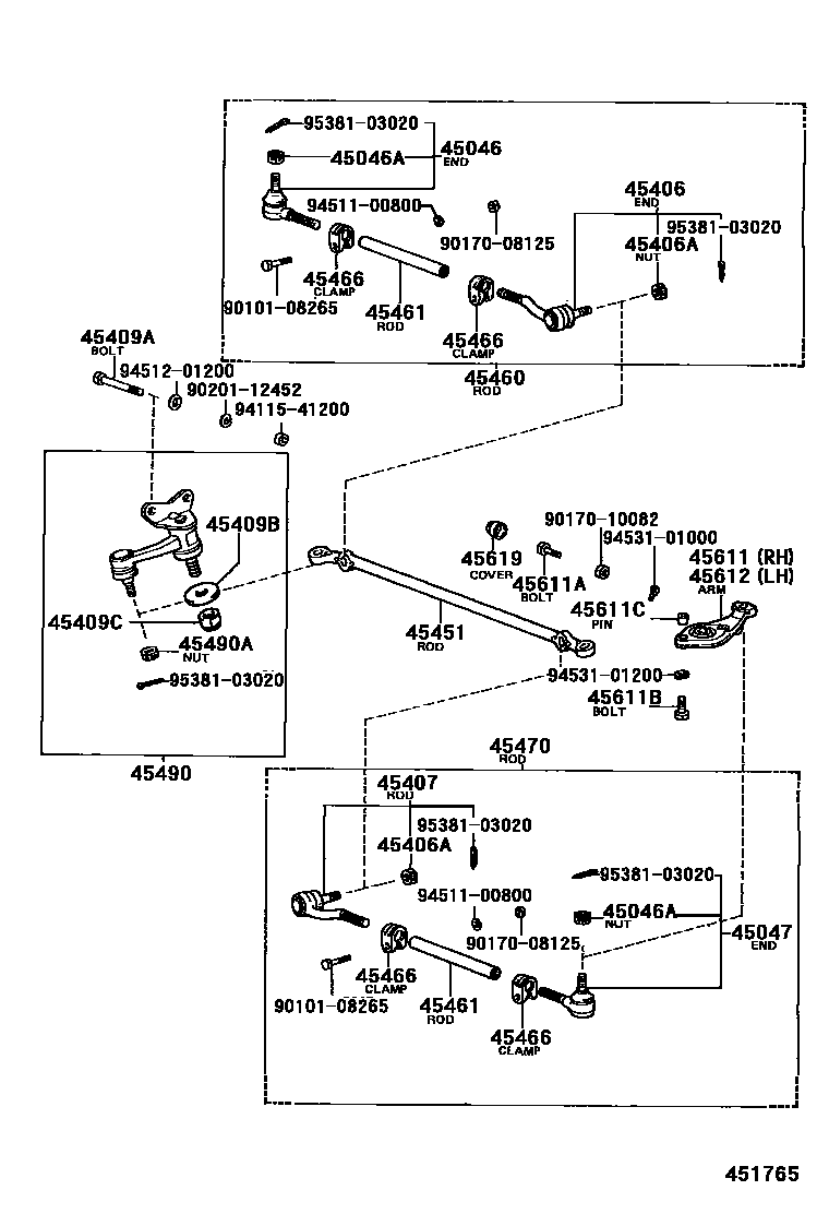 4505 — FRONT STEERING GEAR & LINK
