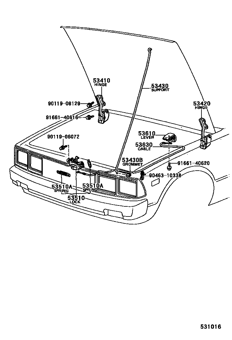 5303 — HOOD LOCK & HINGE