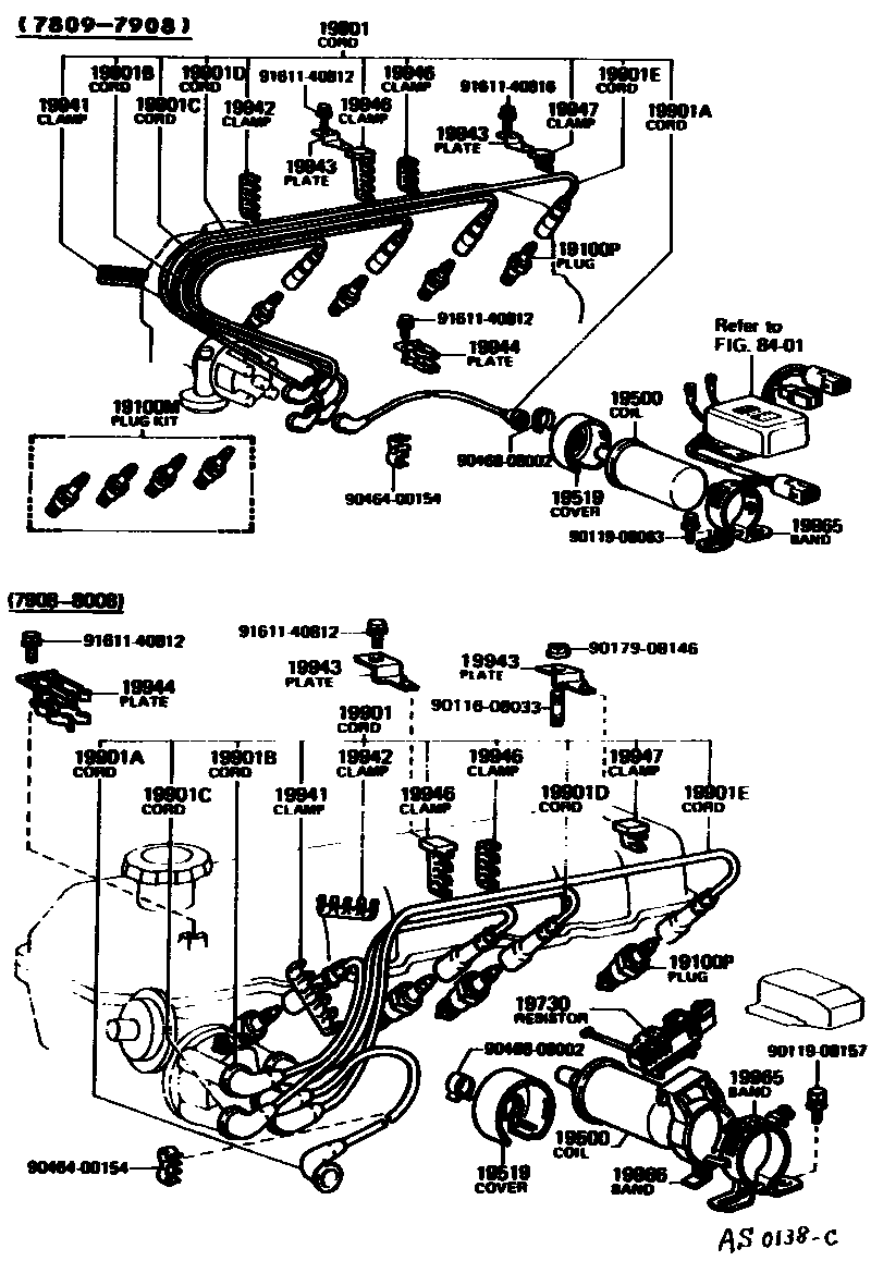 1901 — IGNITION COIL & SPARK PLUG / GLOW PLUG