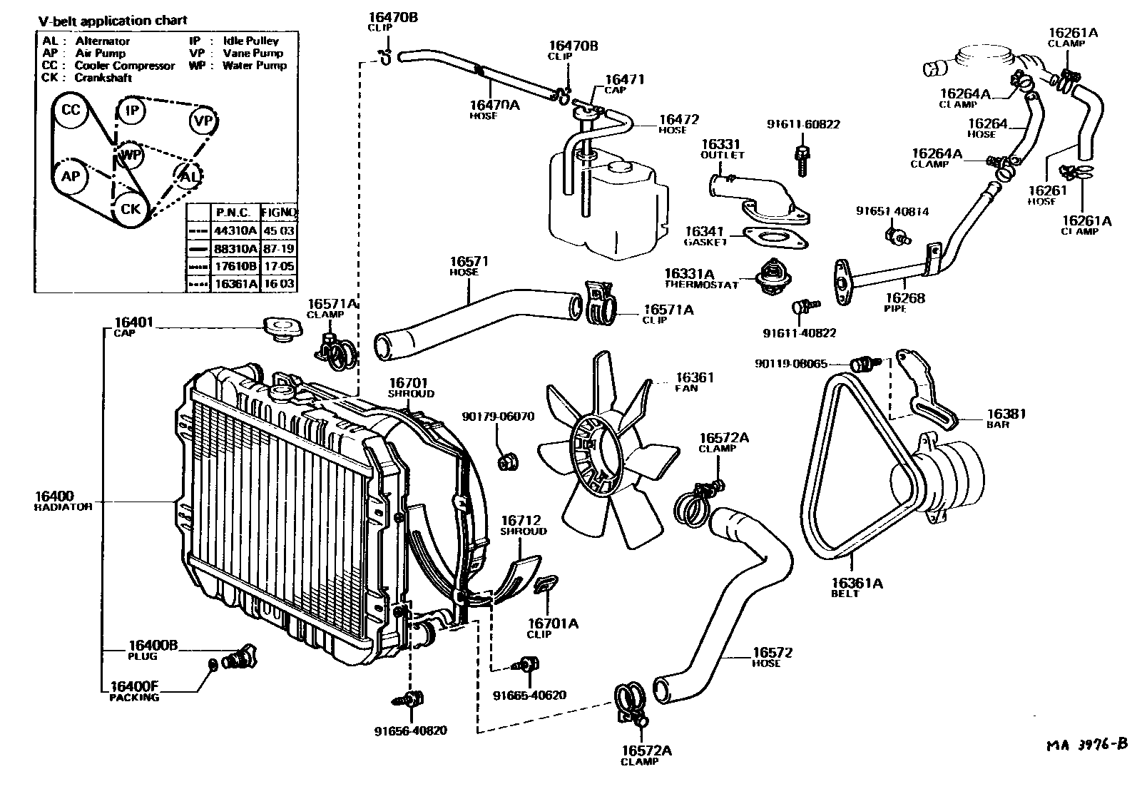 1603 — RADIATOR & WATER OUTLET