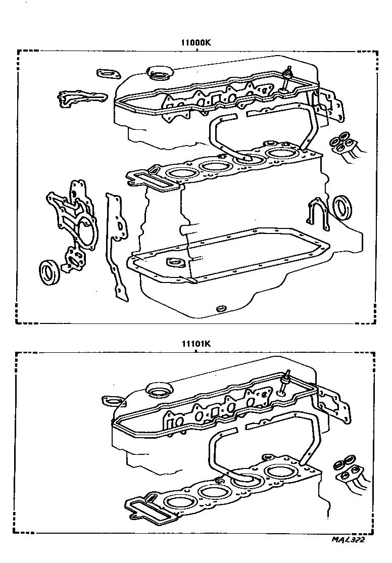 1103 — ENGINE OVERHAUL GASKET KIT
