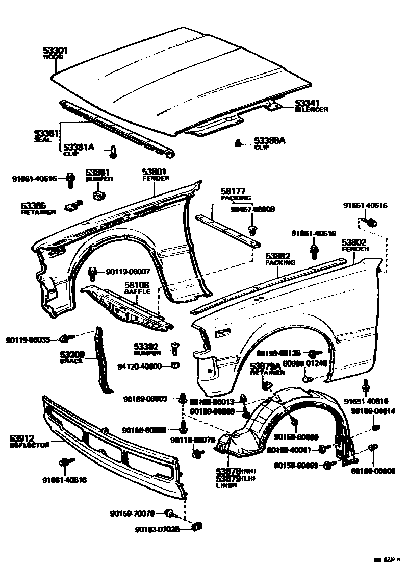 5302 — HOOD & FRONT FENDER