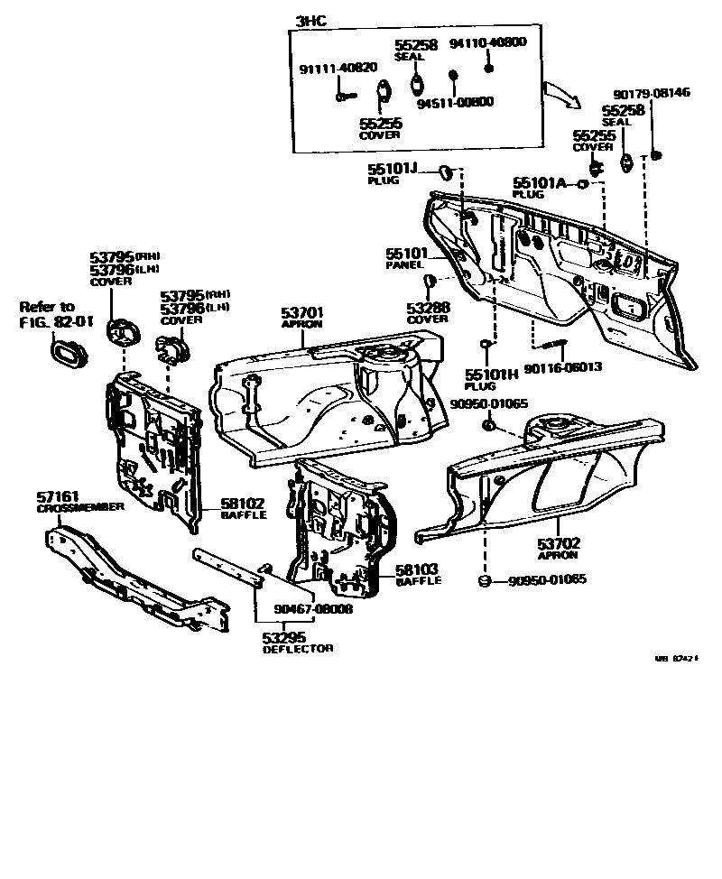 5304 — FRONT FENDER APRON & DASH PANEL