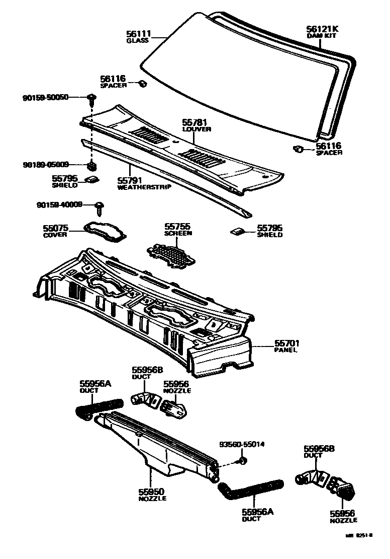 5503 — COWL PANEL & WINDSHIELD GLASS