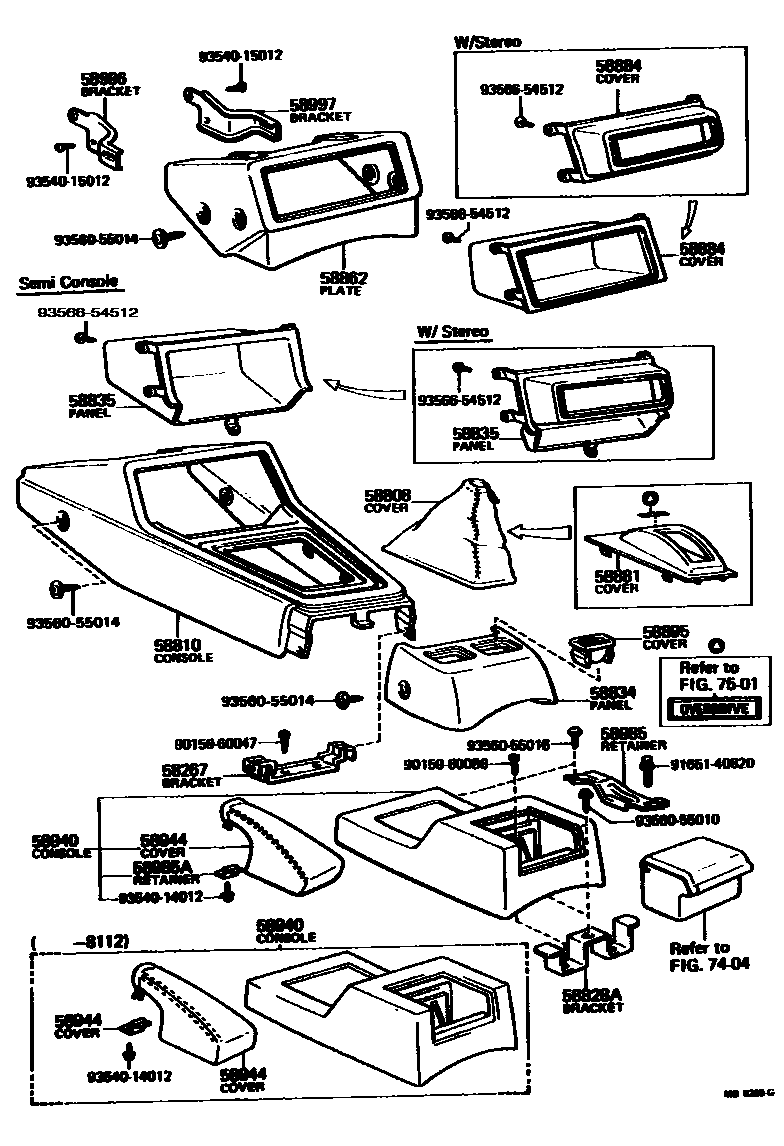 5806 — CONSOLE BOX & BRACKET