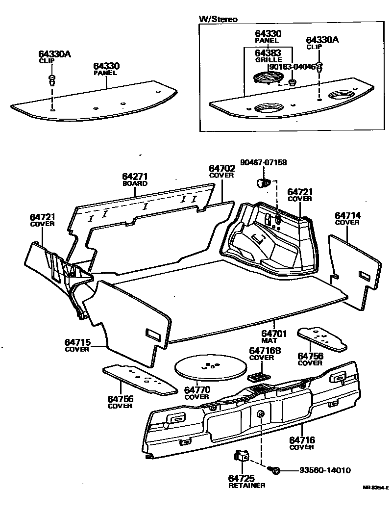 6403 — PACKAGE TRAY PANEL & LUGGAGE COMPARTMENT MAT