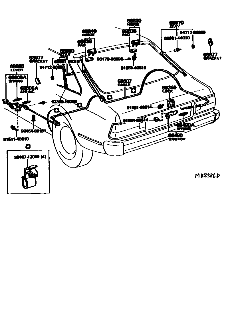 6709 — BACK DOOR LOCK & HANDLE