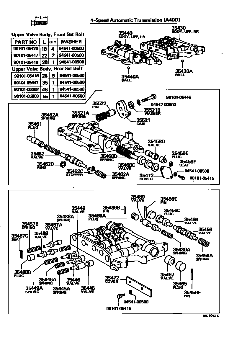 3512 — VALVE BODY & OIL STRAINER (ATM)