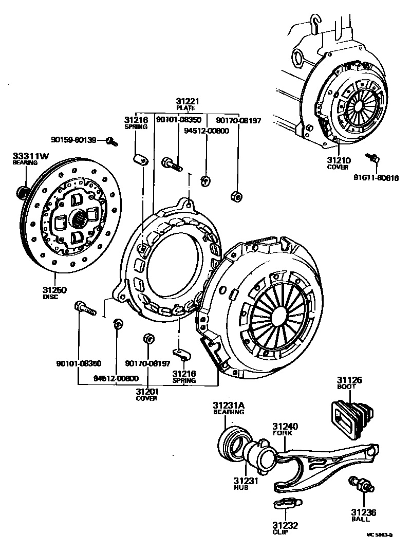 3101 — CLUTCH & RELEASE FORK