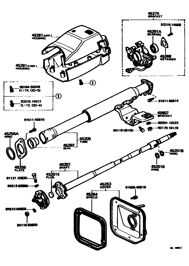 4501 — STEERING COLUMN & SHAFT