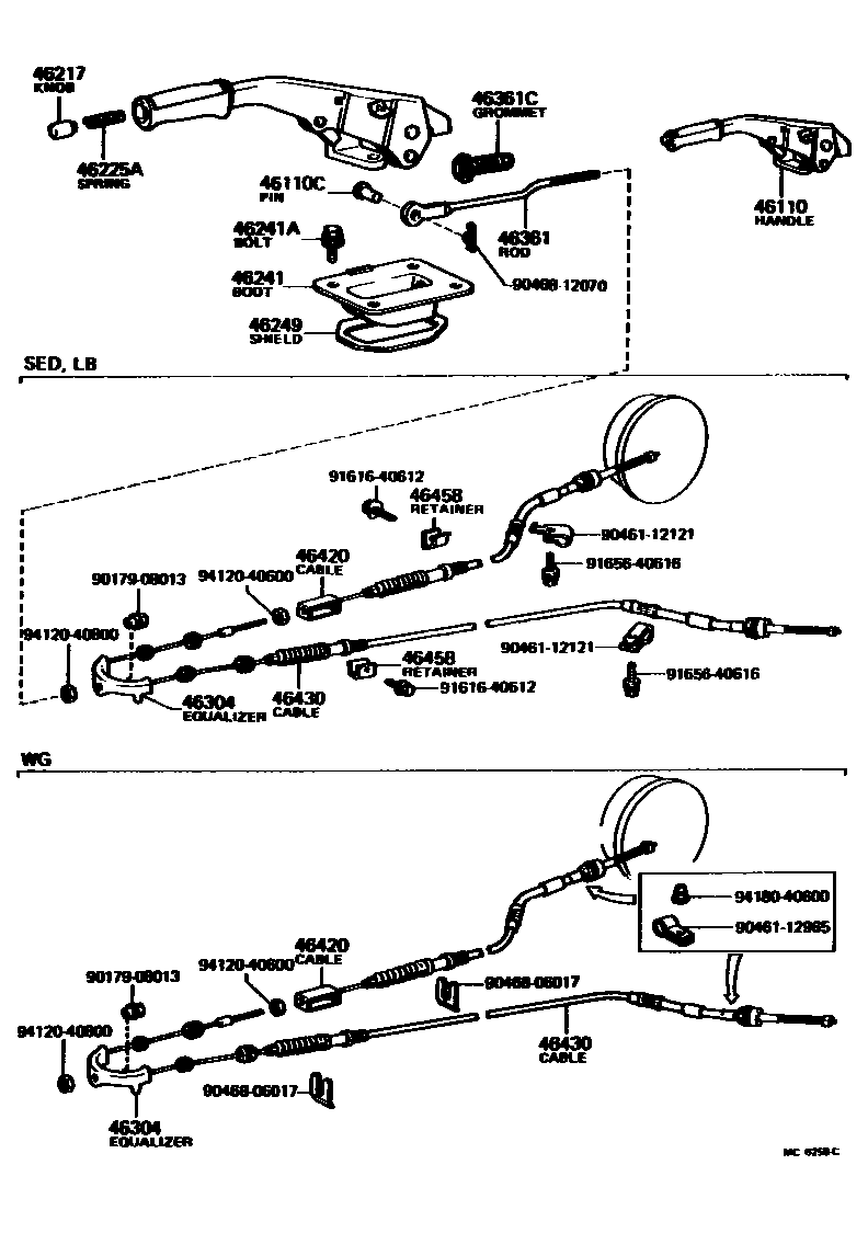 4601 — PARKING BRAKE & CABLE