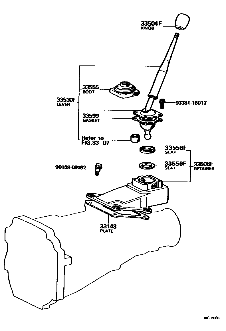 3312 — SHIFT LEVER & RETAINER