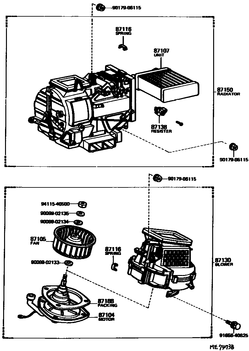 8712 — HEATING & AIR CONDITIONING - HEATER UNIT & BLOWER