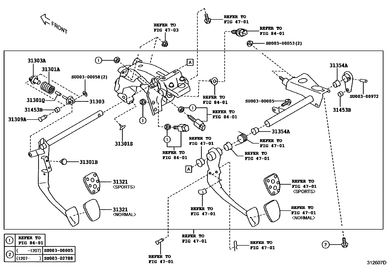 3102 — CLUTCH PEDAL & FLEXIBLE HOSE