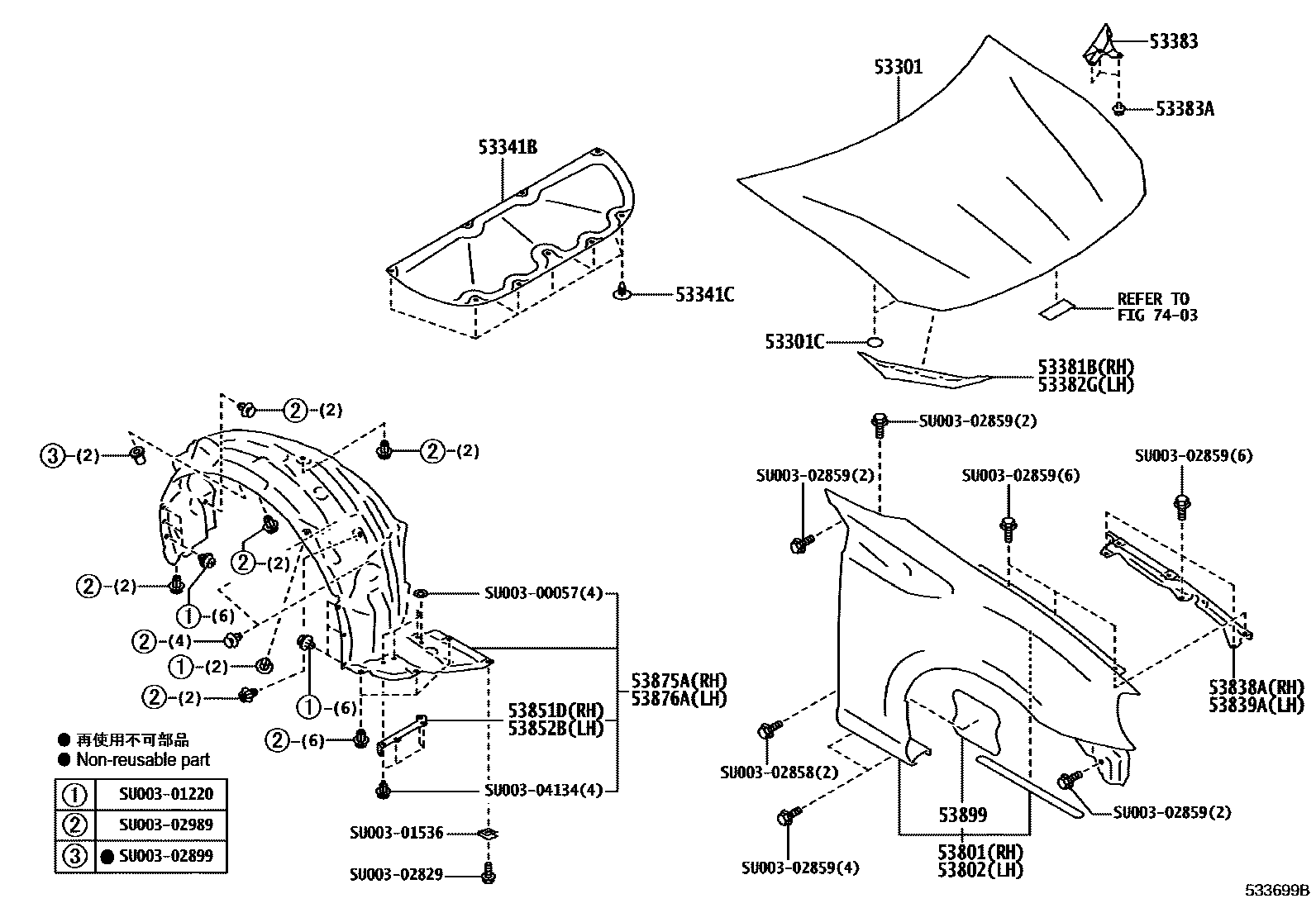 5302 — HOOD & FRONT FENDER