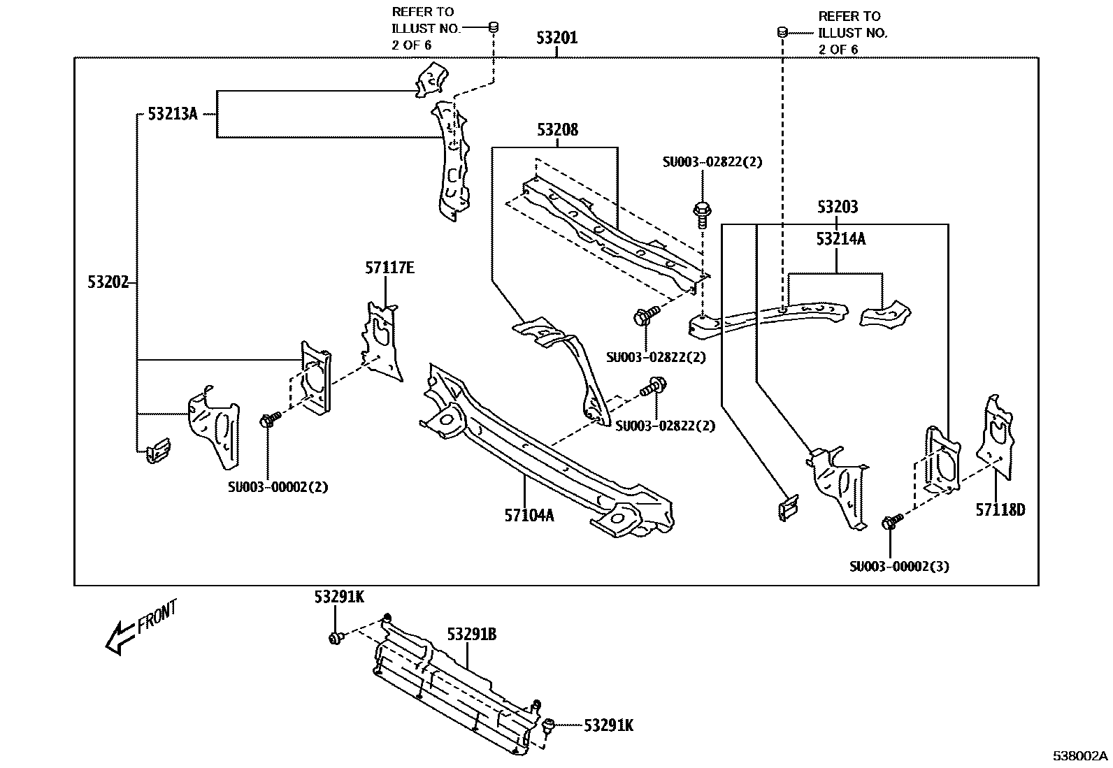 5304 — FRONT FENDER APRON & DASH PANEL