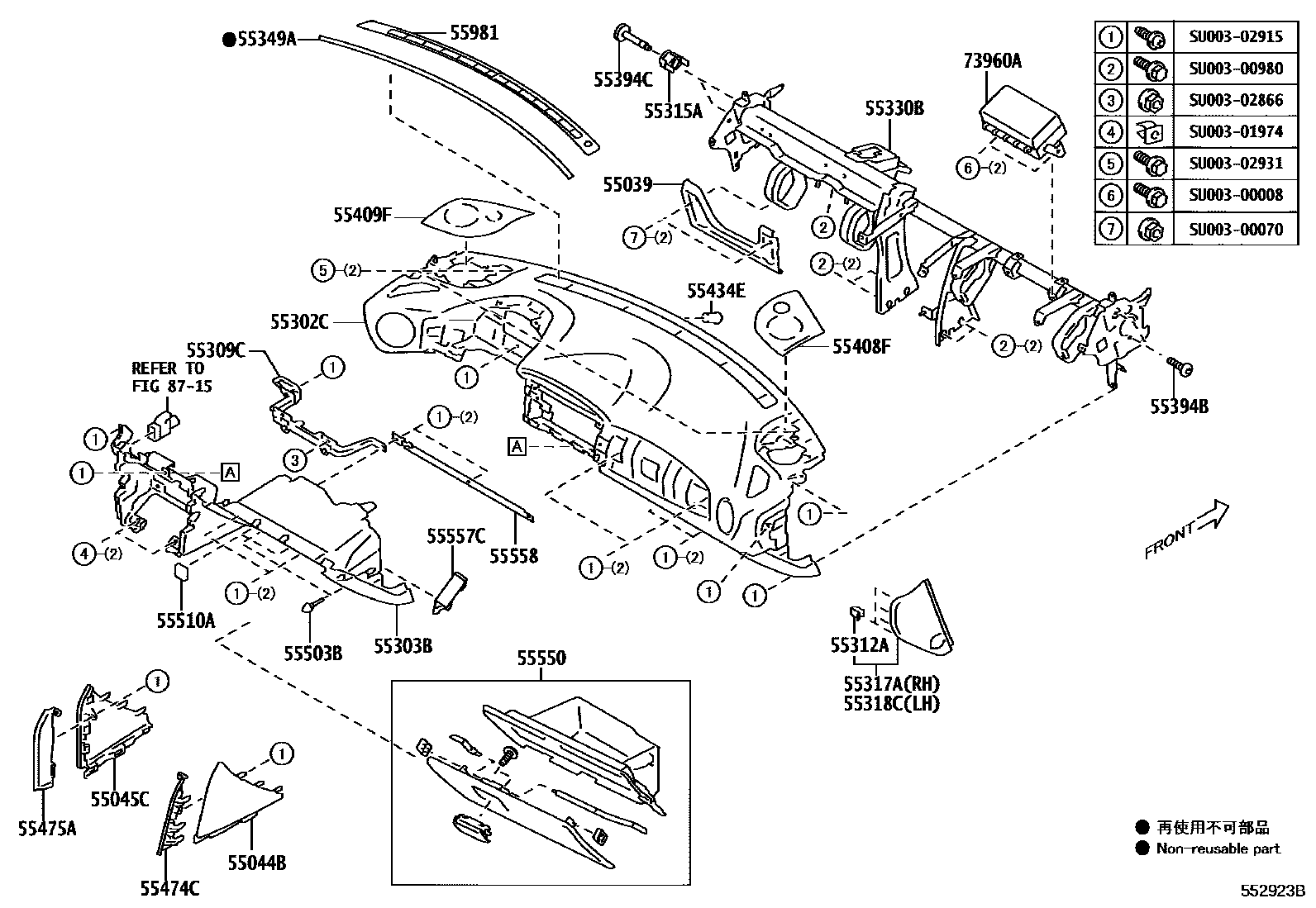5501 — INSTRUMENT PANEL & GLOVE COMPARTMENT