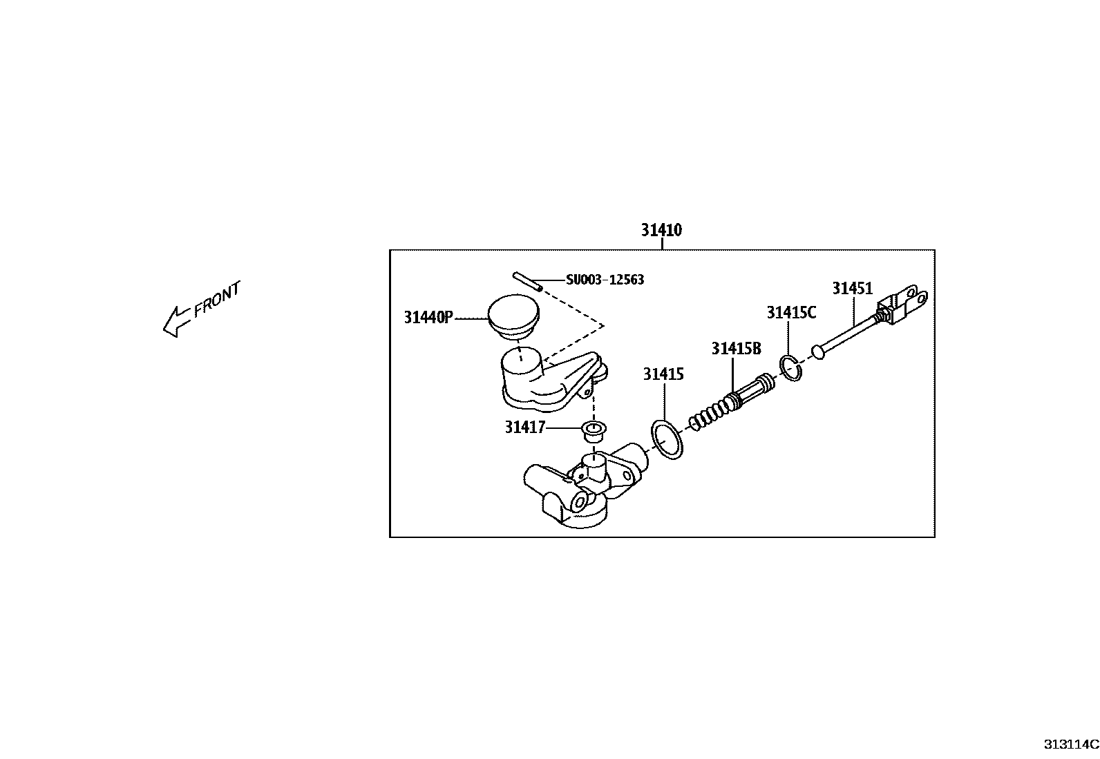 3103 — CLUTCH MASTER CYLINDER