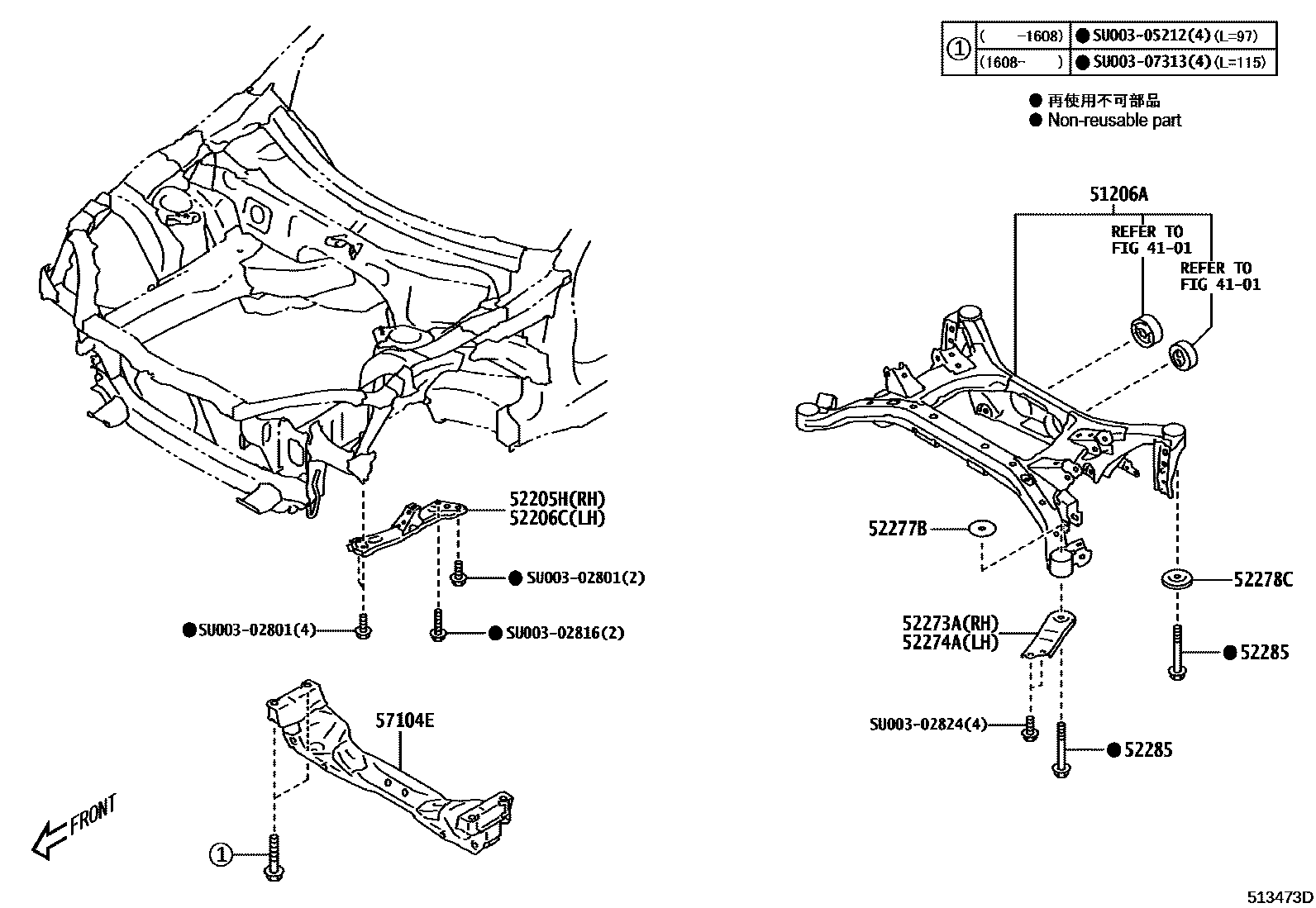 5102 — SUSPENSION CROSSMEMBER & UNDER COVER