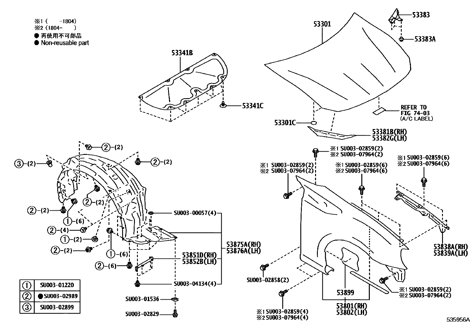 5302 — HOOD & FRONT FENDER