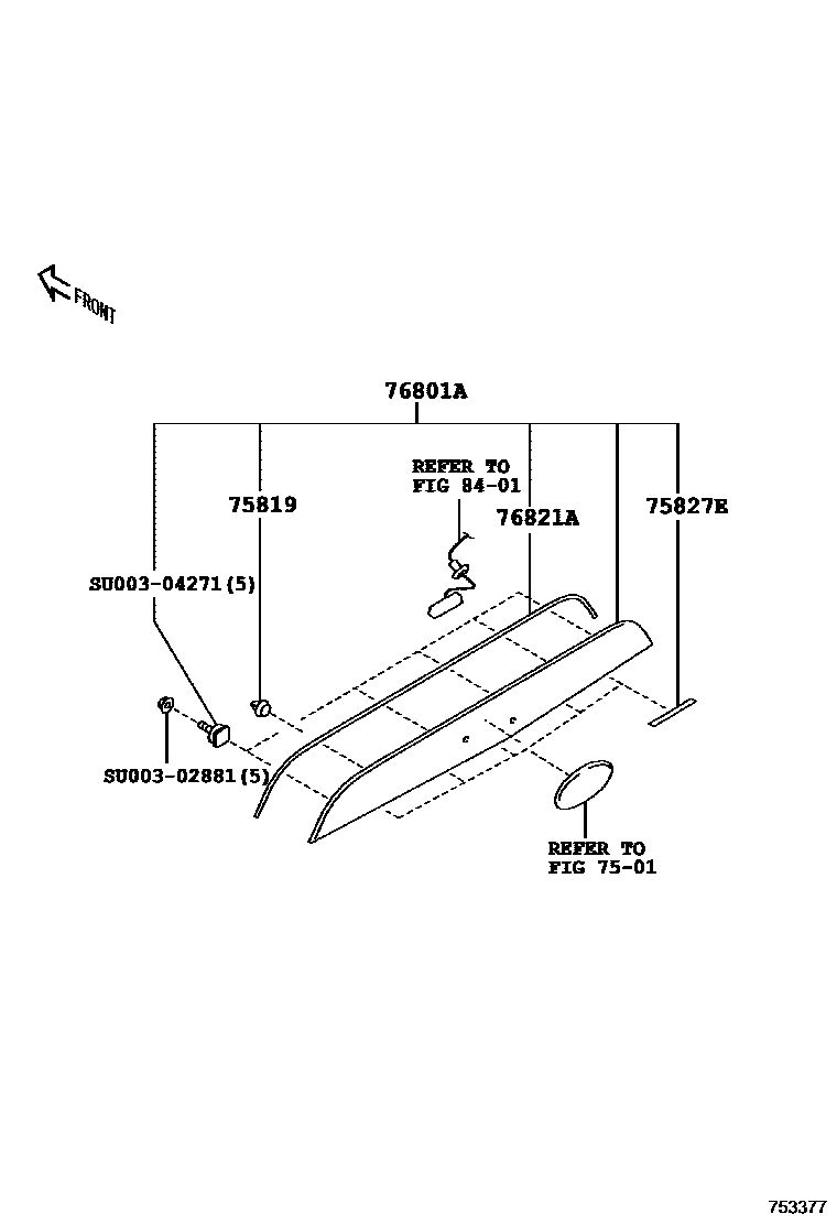 7504 — REAR MOULDING