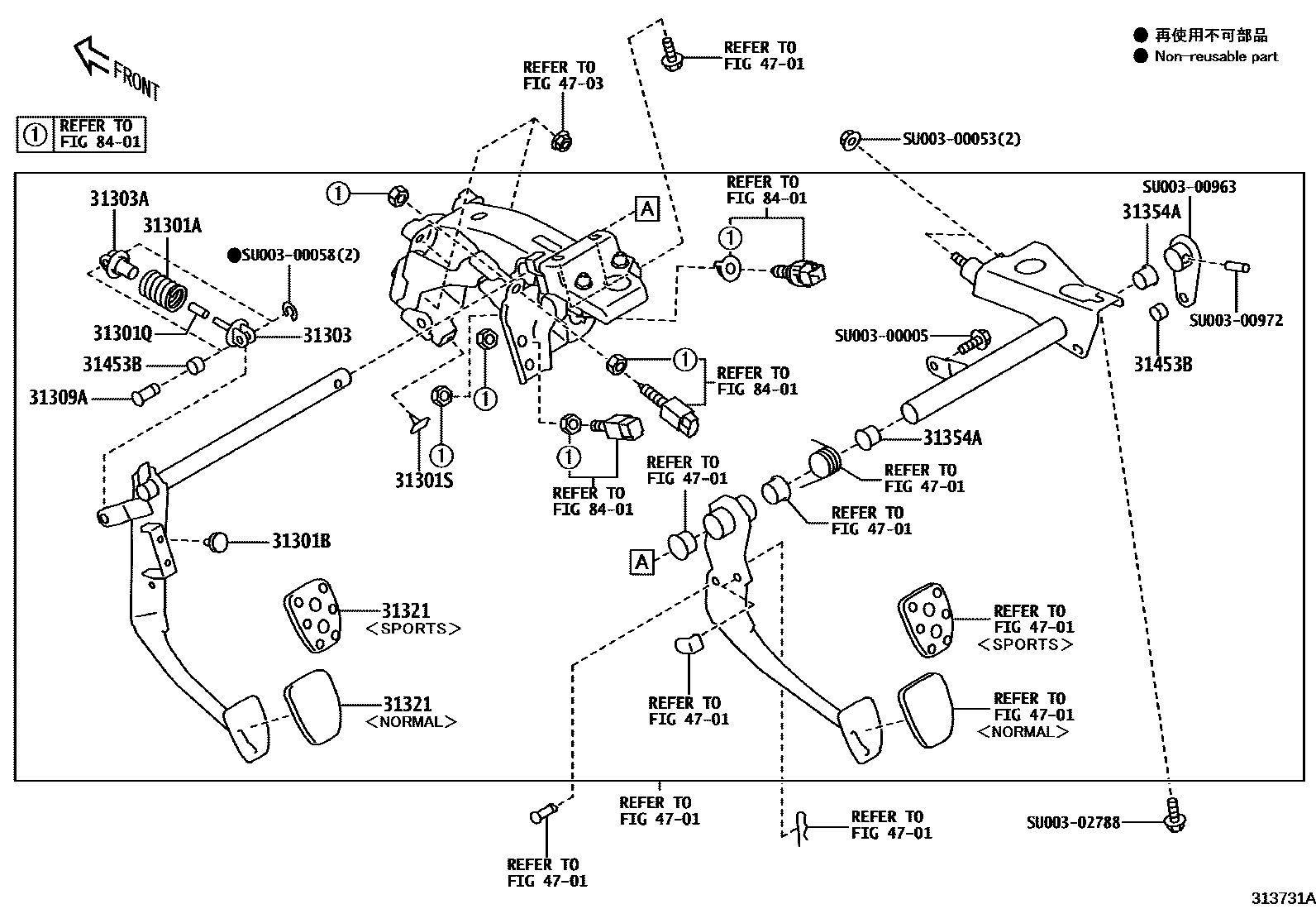 3102 — CLUTCH PEDAL & FLEXIBLE HOSE